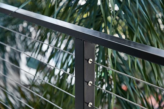 درابزين الكابلات في الهواء الطلق ، درابزين كابل الفولاذ المقاوم للصدأ ، درابزين كابل سطح السفينة