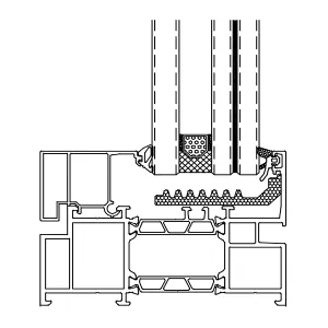 نافذة ثابتة من الألومنيوم TGT23AF