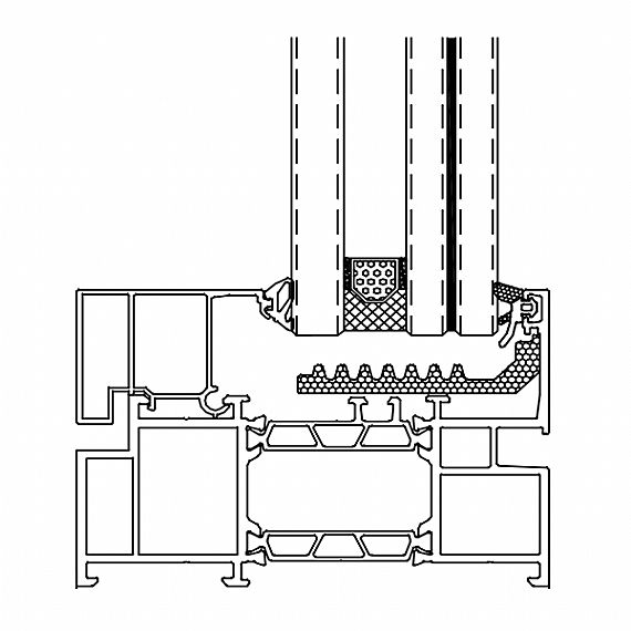 نافذة ثابتة من الألومنيوم TGT23AF